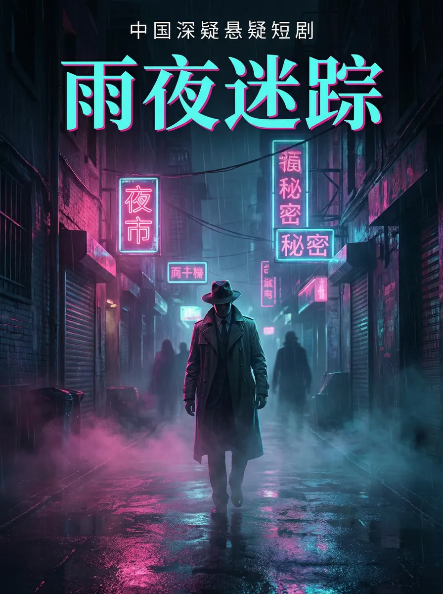 美女靠逼 悬疑追踪短剧 - 雨夜迷踪海报